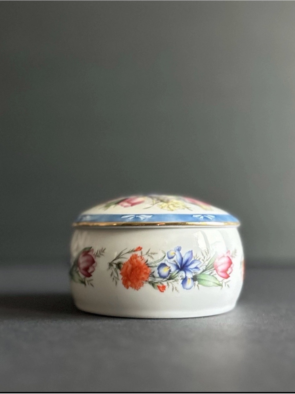 Waltz of the Flowers Porcelain Trinket Musical Box- Doug Hague 1993